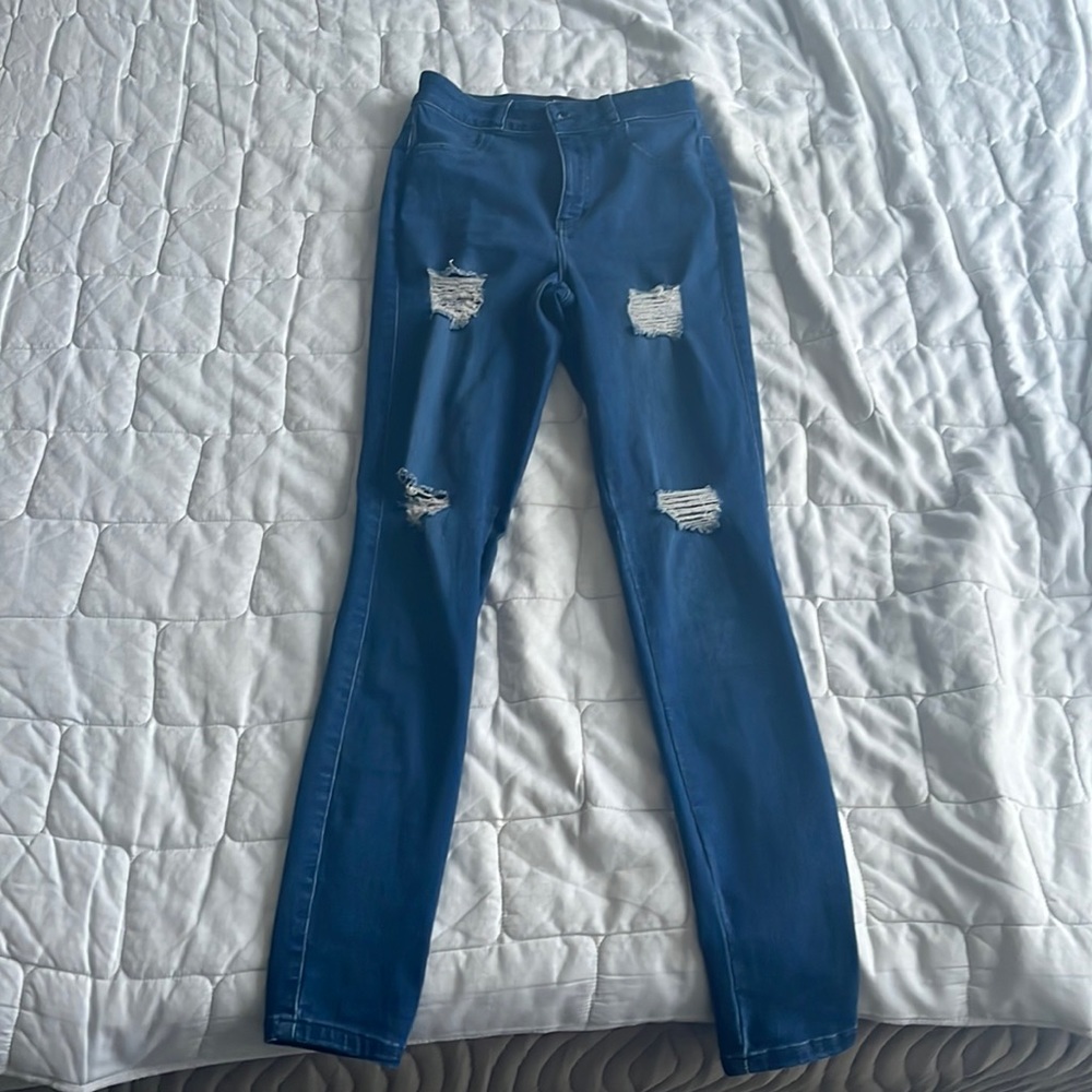 Fit Jeans reg V2 ripped high waisted